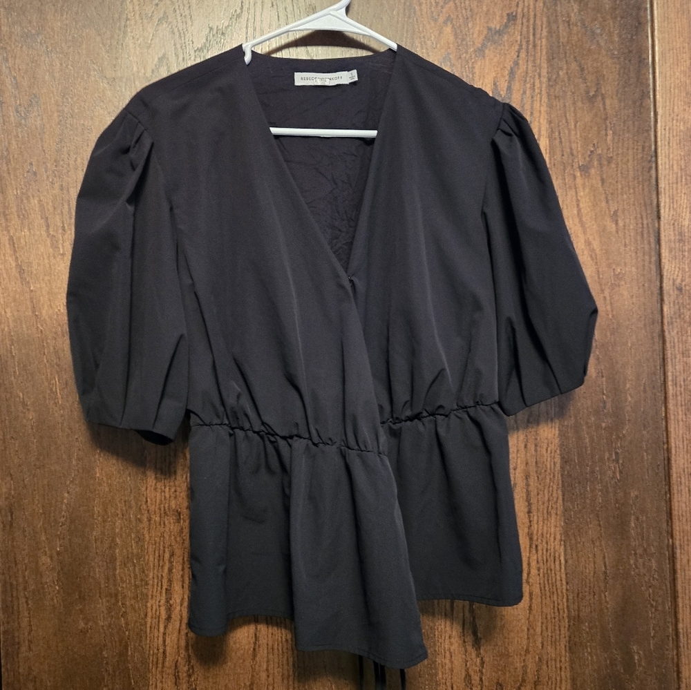 Rebecca Minkoff Black Wrap Top
